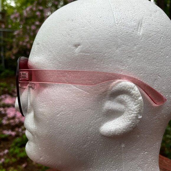 Oversized Rimless Pink Gradient Sunglasses - Picture 3 of 12